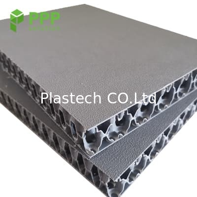 Pannello strutturato 10mm grigio nero di caso di volo del bordo del favo di 7mm pp