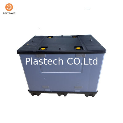 Casella di pallet di plastica pieghevole e pieghevole per ricambi auto