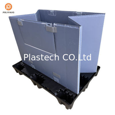 Casella di pallet di plastica pieghevole e pieghevole per ricambi auto