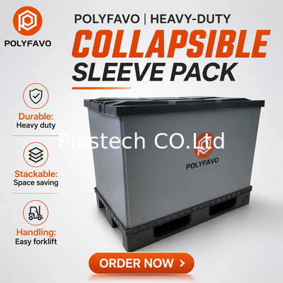 Scatola pieghevole da imballaggio con contenitore per pallet in plastica da 1200x800 mm