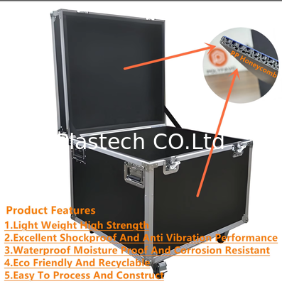 10mm 3200gm pannello di nido di miele Flight case accessori dimensione 2300*1200mm pannelli di volo neri