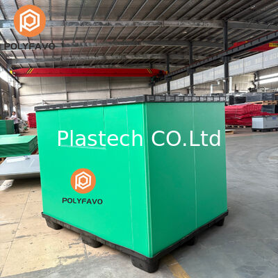Scatole di spedizione per l'accumulo di pallet 1220 * 1140 * 900 mm pallet in plastica pieghevole pallet Honeycomb Sleeve Box Panel Sleeve Box