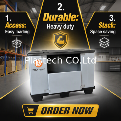 Scatola con manicotto per pallet durevole e riutilizzabile, coperchio e manicotto per scatole per pallet, scatole per pallet in plastica, scatole per pallet economiche