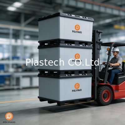 Scatola con manicotto per pallet durevole e riutilizzabile, coperchio e manicotto per scatole per pallet, scatole per pallet in plastica, scatole per pallet economiche