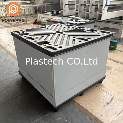 Pallet Sleeve Box, Collapsible Plastic Pallet Sleeve Box with Lid, Honeycomb Sleeve Pallet Box 10mm 12mm Custom Printing