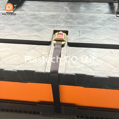 Stackable Bins Pallet Box, Collapsible Storage Box Plastic Pallet Box with Lid, Storage Bins Stackable 300kg Load Custom Color