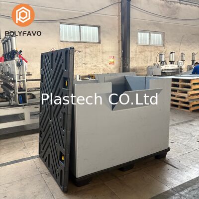Casse pieghevoli spessore della parete personalizzato, coperchio e base di contenitore pieghevole in plastica, 10 mm 12 mm 500 kg di carico statico